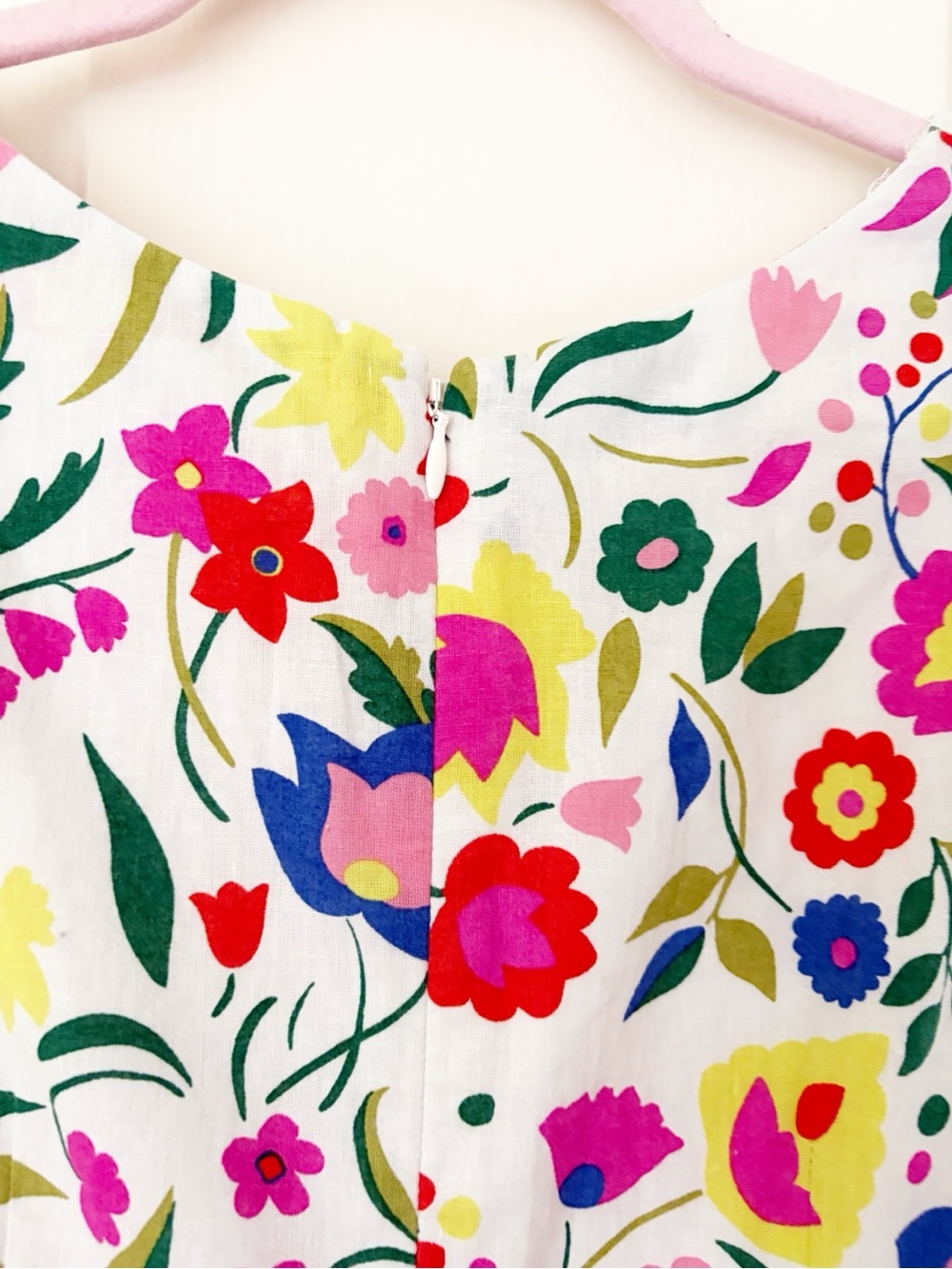 Boden • 8• Floral Tie-Waist V-Neck Linen Blend Midi Dress - Picture 11 of 11